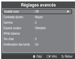 SAMSUNG LN26B360 - Tonalité noire → Off / Foncé / Plus foncé / Le plus foncé - 1
