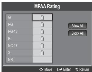 SAMSUNG LN26B360 - MPAA Rating - 2