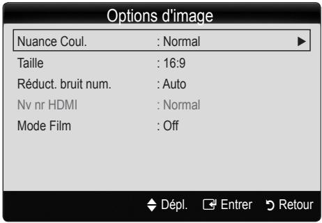 SAMSUNG LN26C350D1D - Options d'image - 3