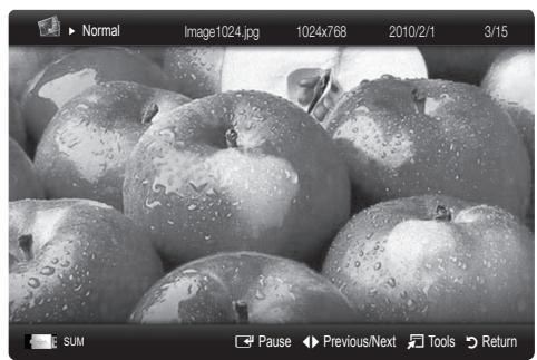 SAMSUNG LN32C450 - Viewing a Photo (or Slide Show) - 1