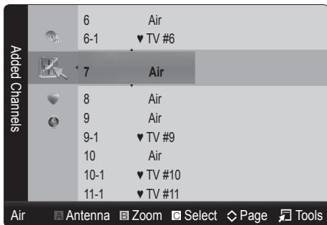Added Channels 6 Air 6-1 ♥ TV #6 7 Air 8 Air 9 Air 9-1 ♥ TV #9 10 Air 10-1 ♥ TV #10 11-1 ♥ TV #11 Air Antenna Zoom Select Page Tools