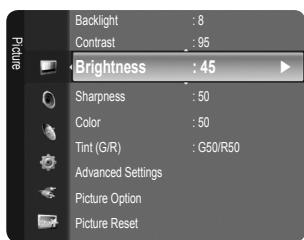 SAMSUNG LN40B540 - Adjusting the Brightness to 80 - 3