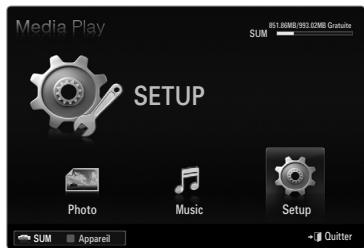 SAMSUNG LN40B610 - Utilisation du menu setup - 1