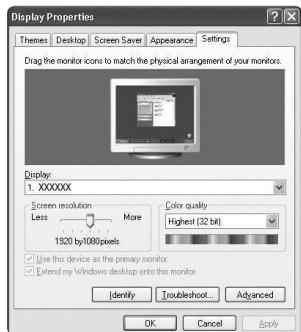 SAMSUNG LN40B610 - Configuration du logiciel sur votre PC (sous windows XP) - 1
