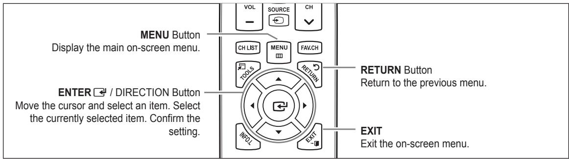 SAMSUNG LN40B610 - Viewing the menus - 1