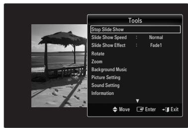 SAMSUNG LN40B610 - Slide Show Option Menu - 1