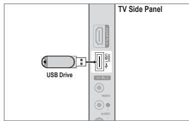 SAMSUNG LN40B610 - Connecting a USB Device - 1