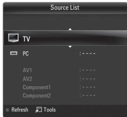 SAMSUNG LN40B610 - TV / AV1 / AV2 / Component1 / Component2 / PC / HDMI1/DVI / HDMI2 / HDMI3 / HDMI4 / USB - 2