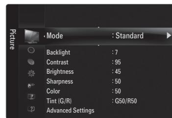 SAMSUNG LN40B630 - Configuring the Picture Menu - 2
