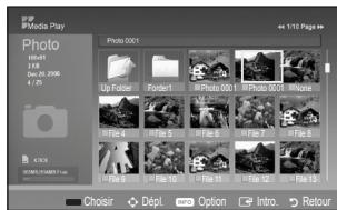 SAMSUNG LN46B550K1F - La liste PHOTO (JPEG) - 2