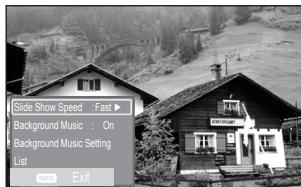 SAMSUNG LN46B550K1F - ☐ Using the Menu during a Slide Show - 1