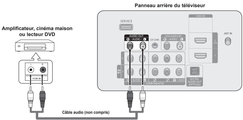 SAMSUNG PN42B430P2D - Branchement d'un amplificateur, d'un cinéma maison ou d'un lecteur DVD - 1