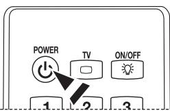 SAMSUNG PN50B850Y1F - Turning the TV On and Off - 1