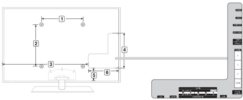SAMSUNG PN50C6400 - Jack panel detail / Rear view - 1