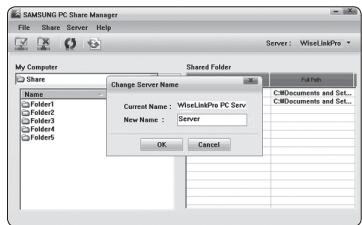 SAMSUNG PN58B850Y1F - Change server name - 3