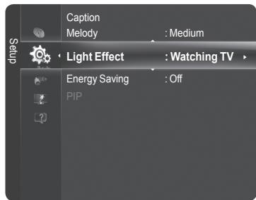 SAMSUNG PN58B850Y1F - Light Effect → Off / In Standby / Watching TV / Always - 1