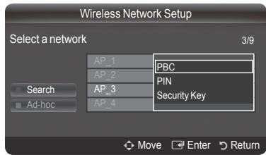 SAMSUNG PN58B850Y1F - ☐ Connecting WPS (Wi-Fi Protected Setup) - 1
