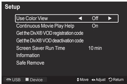 SAMSUNG PN58B850Y1F - Using the Setup Menu - 2
