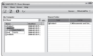 SAMSUNG PN58B850Y1F - Sharing a Folder - 2