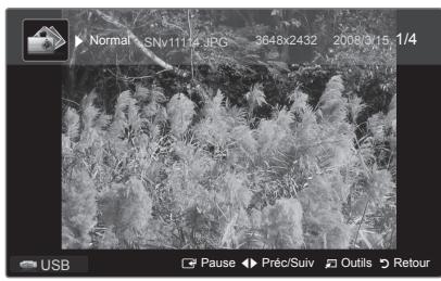 SAMSUNG PS50B550T4W - □ Visualisation d'un diaporama - 1