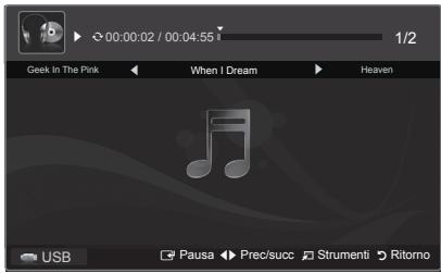 SAMSUNG PS50B550T4W - □ Riproduzione di un file musicale - 1