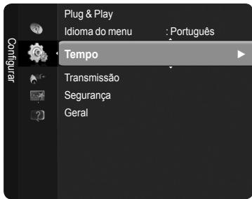 Plug & Play Idioma do menu : Português Tempo Transmissão Segurança Geral