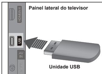 Painel lateral do teilevisor Unidade USB