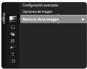 Configuración avanzada Opciones de imagen Reinicio de la imagen