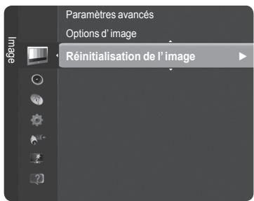 Paramètres avancés Options d' image Réinitialisation de l'image