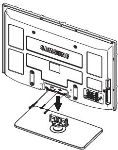 SAMSUNG PS50B550T4W - Cómo montar el soporte base (según el modelo) - 1