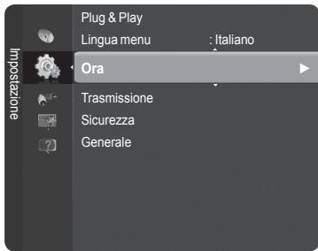 Plug & Play Lingua menu : Italiano Ora Trasmissione Sicurezza Generale