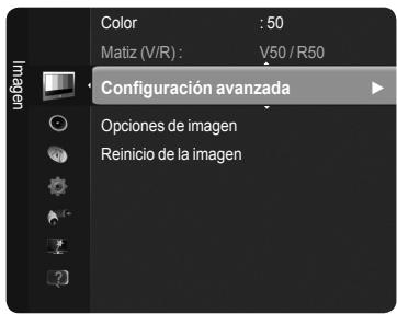 Color : 50 Matiz (V/R) : V50 / R50 Configuración avanzada Opciones de imagen Reinicio de la imagen