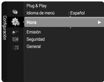 Plug & Play Idioma de menú : Español Hora Emisión Seguridad General
