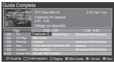 Guida Completa Ogi 900 f in 901 ITV Play 902 Kerrang! 903 Kiss 904 crenword 905 Smash Hit! Guarda □ Informazioni □ Pagoni □ Mini Guida □ +24 ore □ Esci DTV Cave 900 f in Freshmen On Campus 2:00 - 2:30 Dettagli non disponibili. 2:00 - 3:00 3:00 - 4:00 Freshmen O... Street Hypn. Nessuna informazione. Mint Extra Loaded Nessuna informazione. Fresh 40 with Dynamite MC Kostory The Distillery Nessuna informazione. Smash Hit! Sunday