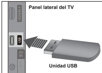 Panel lateral del TV Unidad USB