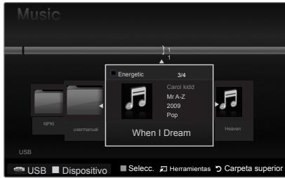 Music Energetic 3/4 Carol kidd Mr A-Z 2009 Pop When I Dream NPIG usermanual Heaven USB USB Dispositivo Selecte. Herramientas Carpeta superior