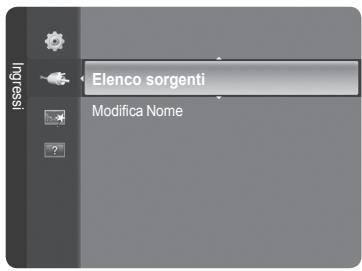 Ingressi Elenco sorgenti Modifica Nome