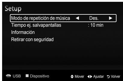 SAMSUNG PS50B560T7P - Uso del menu de configuración - 2