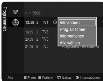 SAMSUNG PS50B560T7P - - Menu Extras für Senderlisten (in Programm) - 1