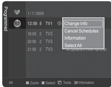 SAMSUNG PS50B560T7P - Press the TOOLS button to use the option menu. - 1