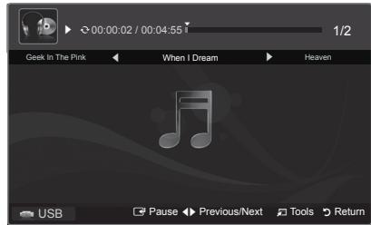 SAMSUNG PS50B560T7P - Playing a music file - 1