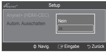 SAMSUNG PS50B560T7P - Einrichten von Anynet\* (HDMI-CEC) - 2