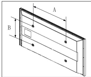 SAMSUNG PS50B560T7P - Especificações do kit de montagem na parede - 1