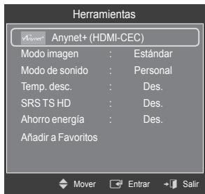 SAMSUNG PS50B560T7P - Uso del botón TOOLS - 2