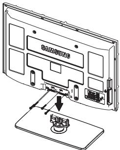 SAMSUNG PS50B560T7P - Cómo montar el soporte base (según el Modelo) - 1