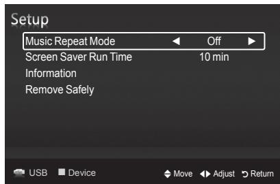 SAMSUNG PS50B560T7P - Using the Setup Menu - 2