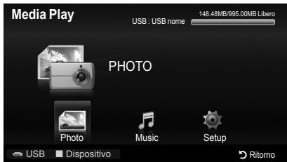 SAMSUNG PS50B560T7P - □ Accesso al menu Media Play - 1