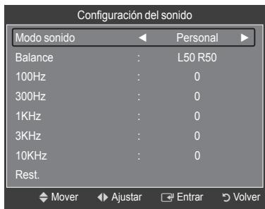SAMSUNG PS50B560T7P - Configuración del sonido - 2