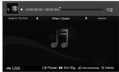 SAMSUNG PS50B560T7P - Reproduccion de un archivo de musica - 1