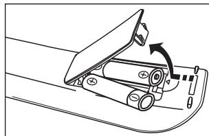 SAMSUNG PS50B560T7P - Batterien in die Fernbedienung einsetzen - 1